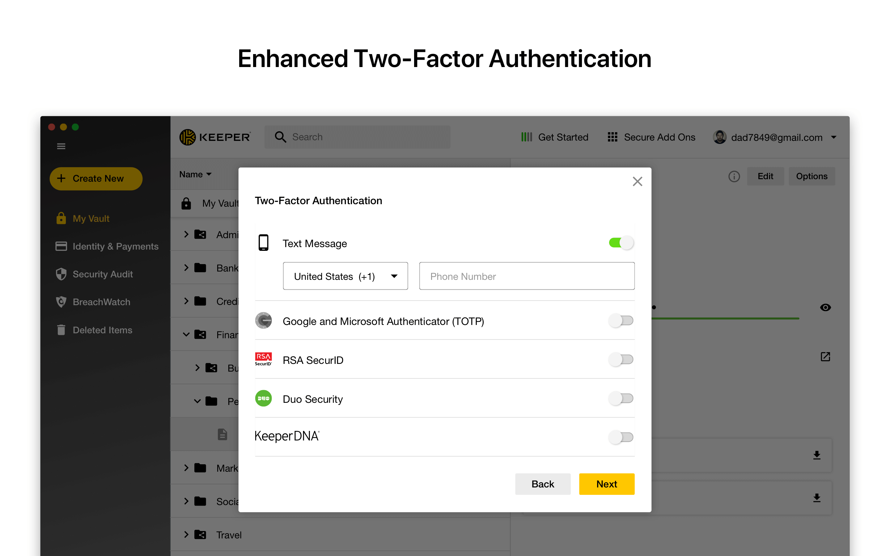 Enhanced two-factor authentication
