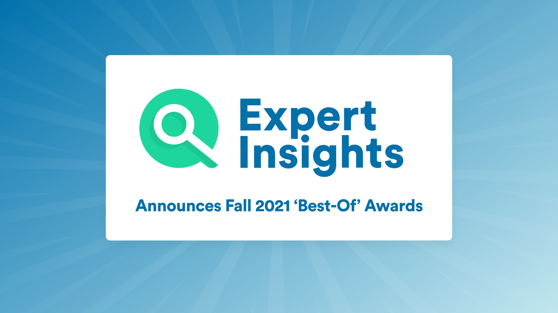 Expert Insights To Announce Fall 2021 “BestOf” Award Winners Expert