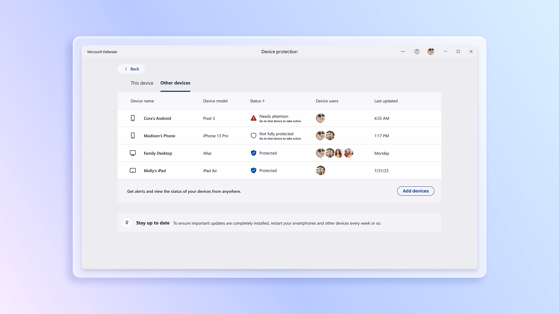 Microsoft Defender Dashboard